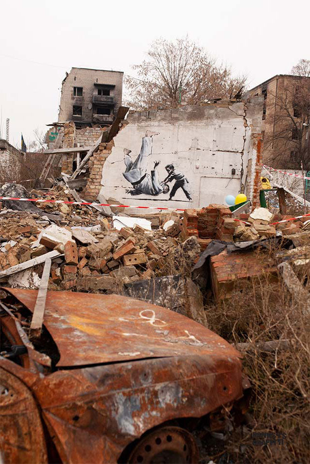 Judo Boy - Banksy Graffiti Art - Ukraine