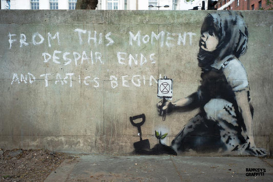 Tactics Begin (2019) Marble Arch, London Banksy Graffiti Art