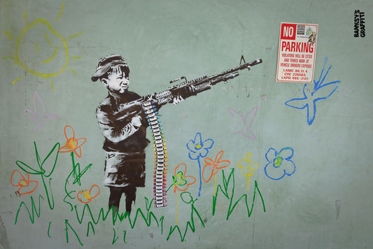 Crayon Shooter - Banksy Graffiti Art