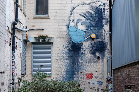 The Girl With Pierced Eardrum - Banksy Graffiti Art