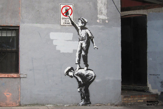 Grafitti is a Crime - Banksy Graffiti Art