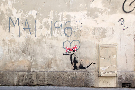 Polka Dot Rat - Banksy Graffiti Art