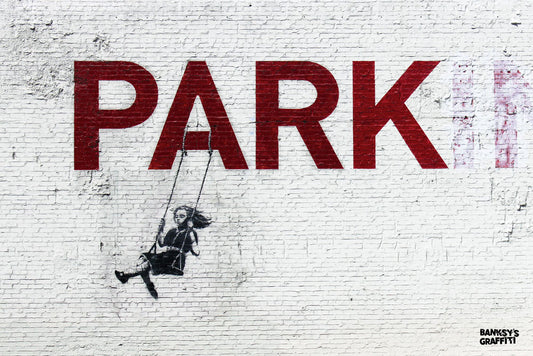 Swing Girl - Banksy Graffiti Art