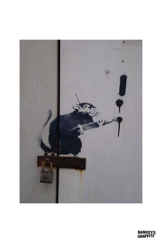 Exclamation Rat - Banksy Graffiti Art - Totnes, Devon, UK