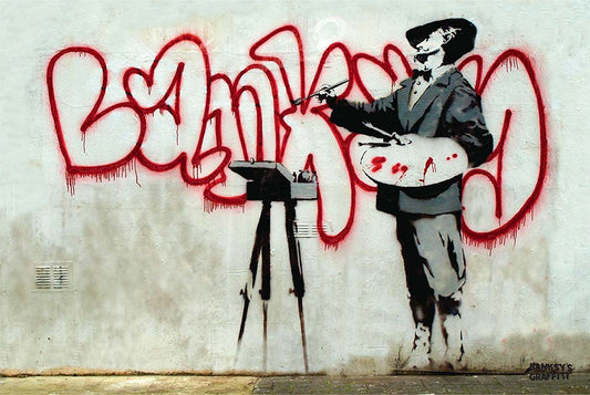 The Bubble Artist - Banksy Graffiti Art - Corner of Acklam and Portobello Road, London, UK